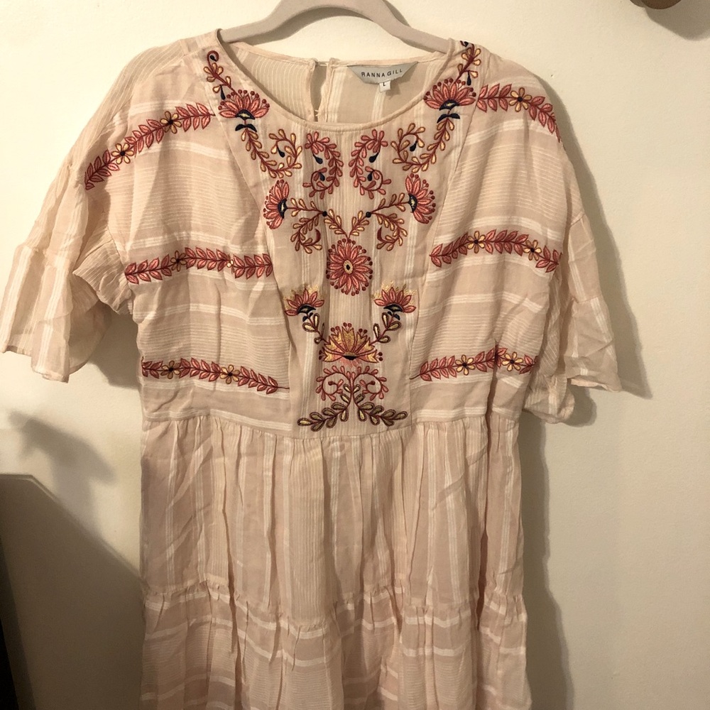 Embroidered Anthropologie Dress